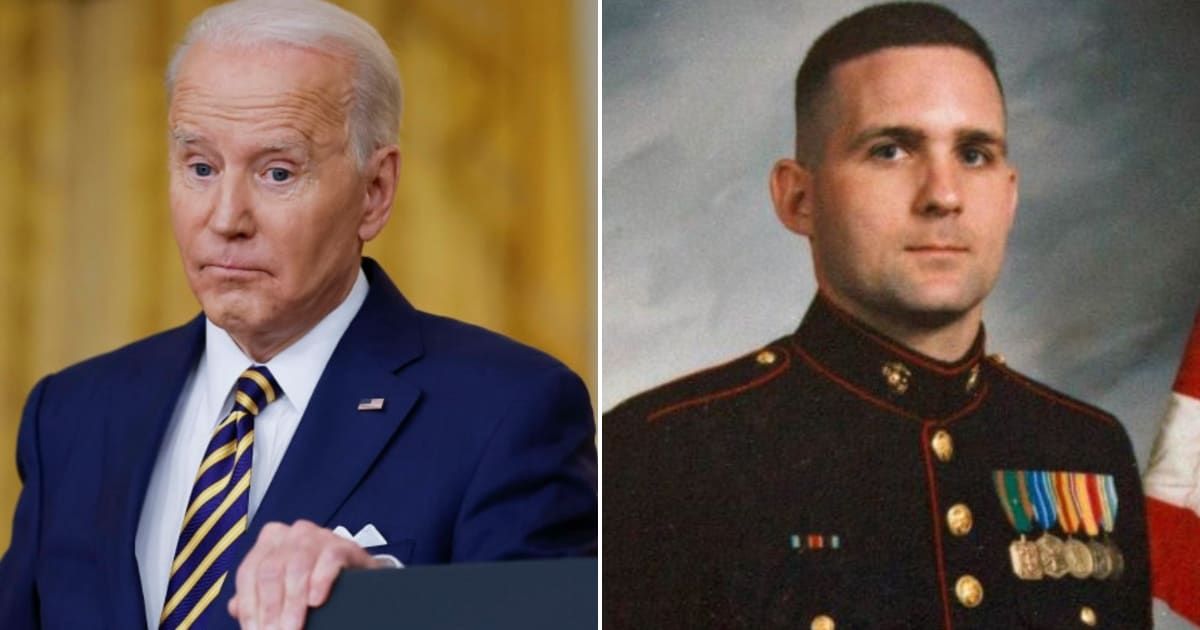 President Joe Biden was criticized for being unable to free imprisoned ex-Marine Paul Whelan (Getty Images, US Marine Corps)