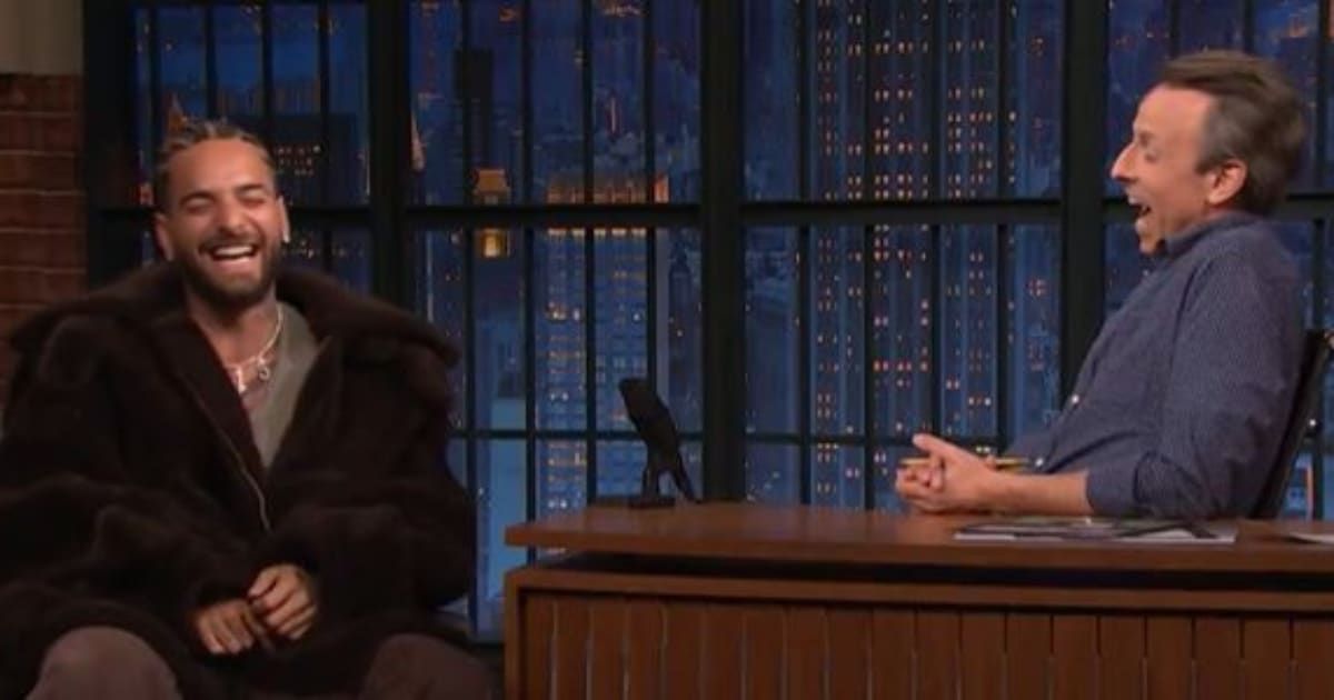 Seth Meyers recently shared a nostalgic clip featuring a conversation with Colombian musician sensation Maluma (@LateNightSeth/X)