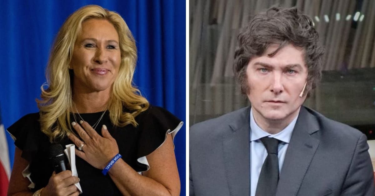 Marjorie Taylor Greene said that she agreed with new Argentine President Javier Milei on his decision to lay off his government's 5,000 employees (Getty Images, X/@JMilei)