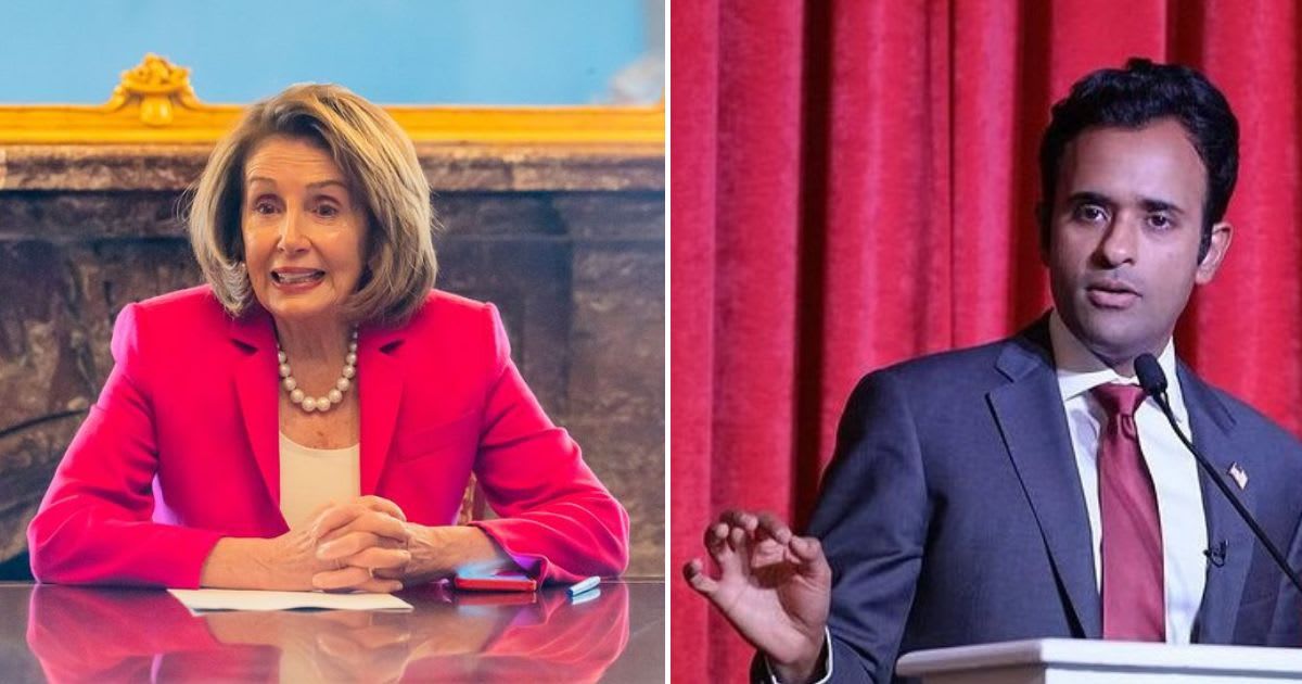 Former House Speaker Nancy Pelosi's stock trading scandal has come to light amid Vivek Ramaswamy's proposal to limit federal bureaucrat tenure to eight years and ban congressional stock trading (@speakerpelosi, @vivekgramaswamy/Instagram)