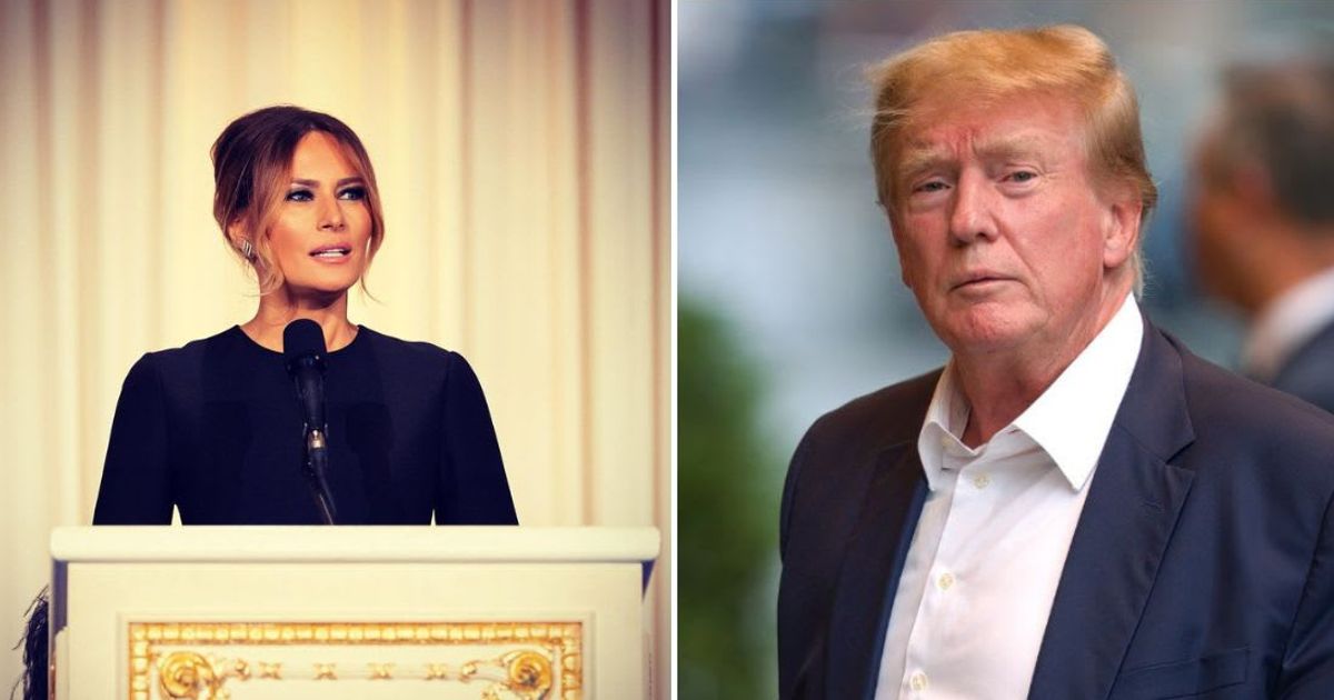Melania Trump was reportedly not included in the Trump family's Christmas card this year due to her mother's ill health (@melaniatrump/Instagram, @euanapolli/Instagram)