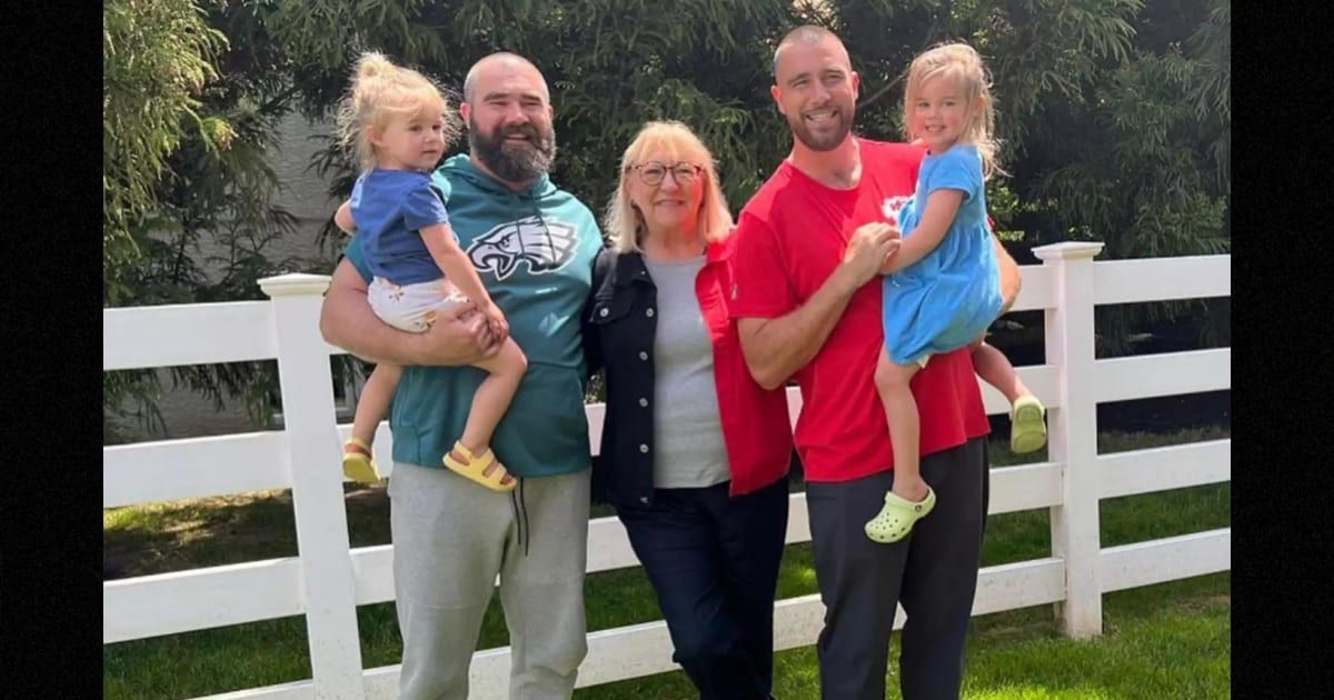 Donna Kelce praised her son Travis Kelce for spending quality time with his nieces (@jasonkelce/Instagram)