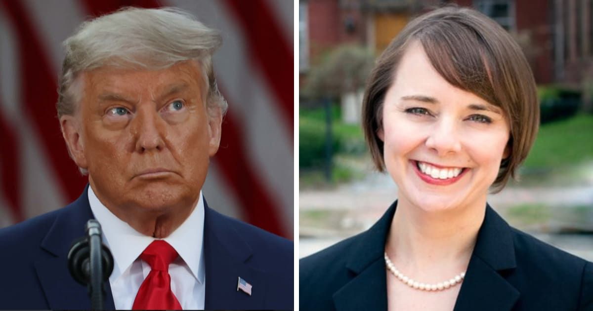 Donald Trump's campaign lashed out at Maine Secretary of State Shenna Bellows for removing him from state primary ballot (Getty Images, @shennabellows/X)