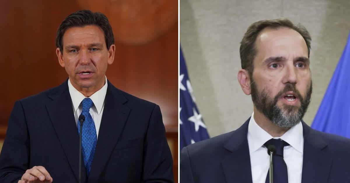 Florida Governor Ron DeSantis pledged to remove special counsel Jack Smith from his position if elected President of the United States (@flgovrondesantis/Instagram, Getty Images)