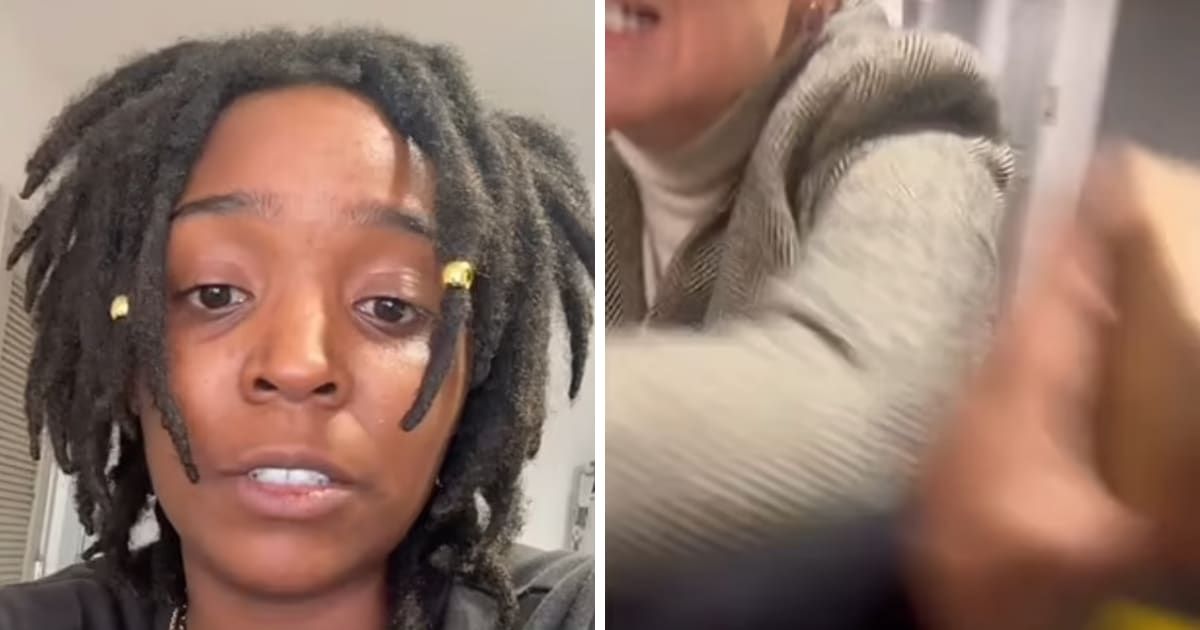 JaMaiya Miller, an Amazon delivery driver, was assaulted by two White residents of a luxury apartment while attempting to drop off a package (Red Rose Media/TikTok)