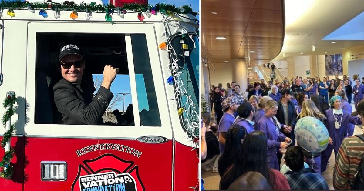 Jeremy Renner visits hospital that saved his life after tragic snowplough accident (Jeremy Renner/ Instagram)