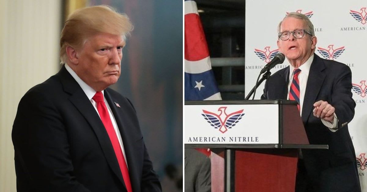 Former President Donald Trump went after Ohio GOP Gov Mike DeWine for vetoing the SAFE Act after having endorsed him last year (Getty Images, @govmikedewine/Instagram)