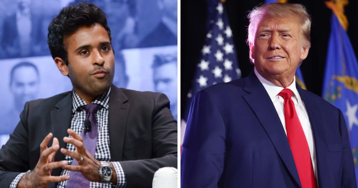 Vivek Ramaswamy doubled down against the move to remove Donald Trump from Maine's ballot (Getty Images)