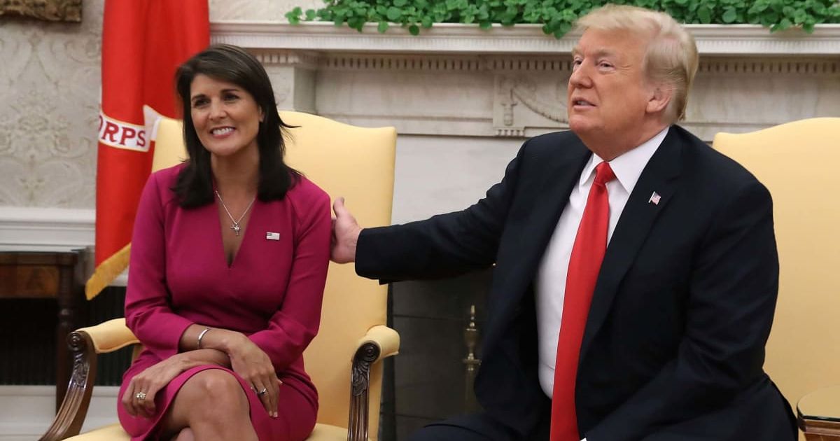 Former President Donald Trump is letting his creativity flow by bestowing rival Nikki Haley with a new nickname (Getty Images)