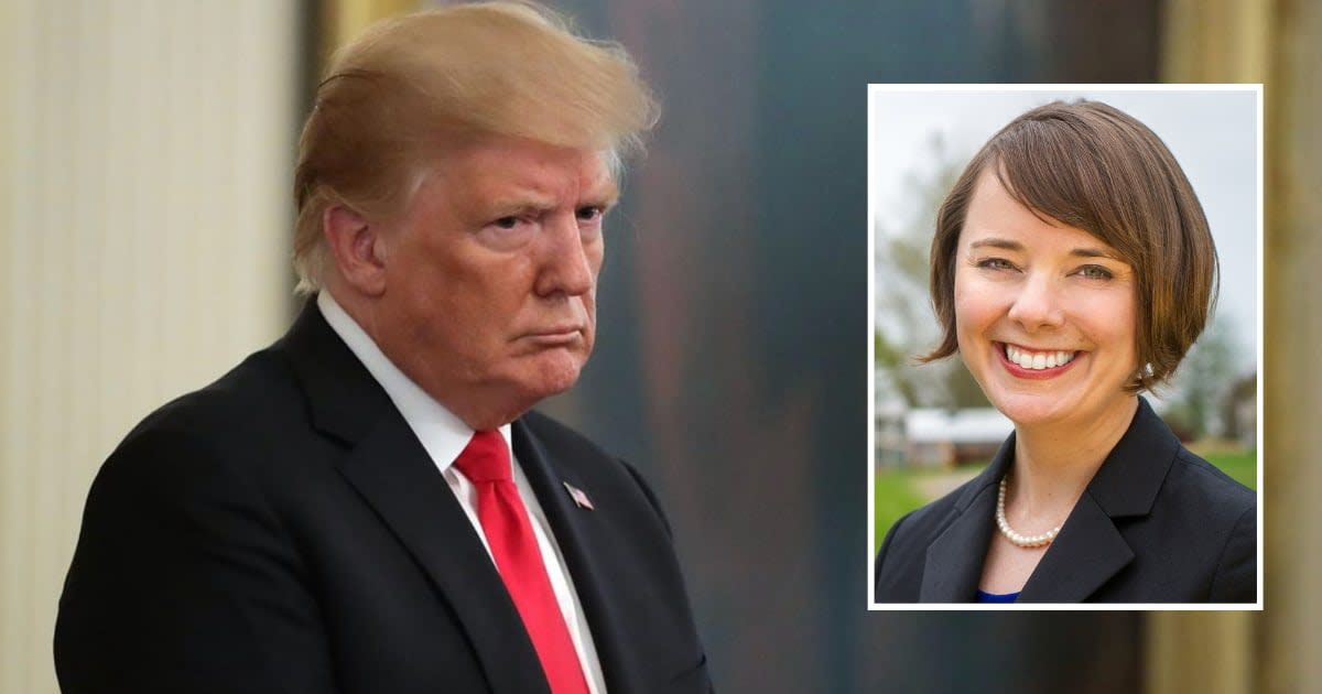 Shenna Bellows made the decision to exclude Donald Trump from Maine's presidential primary ballot (Getty Images, Shenna Bellows US Senate campaign)