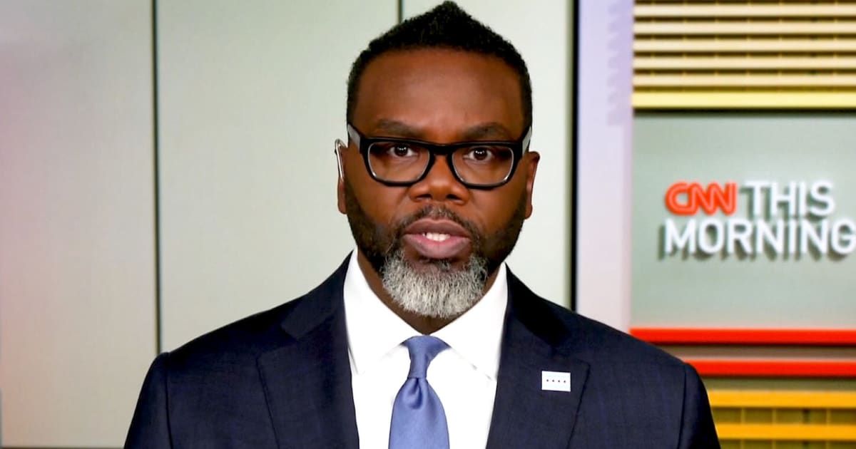 Democratic Chicago Mayor Brandon Johnson defended his decision to earmark $500,000 for reparations in the city's budget (YouTube/WFAA)