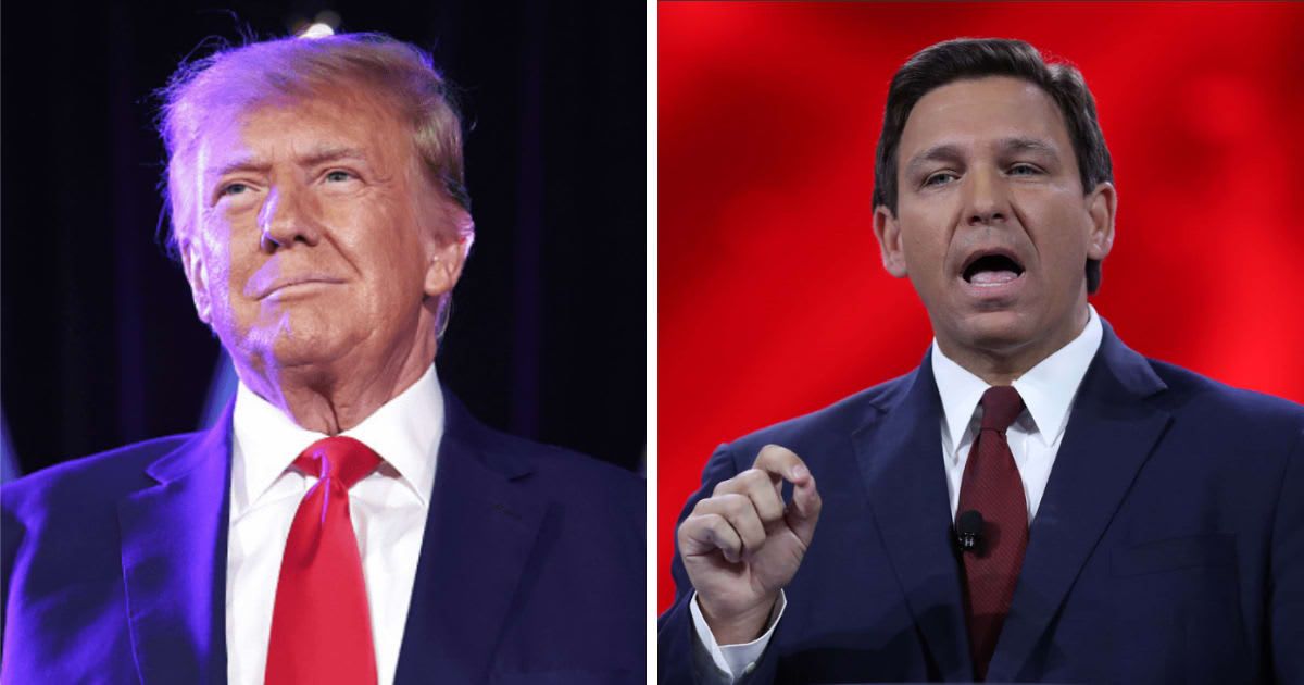 Ron DeSantis claimed that if he became president, he would pardon Donald Trump (Getty Images)