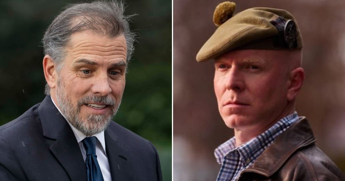John Paul Mac Isaac, the computer repairman who exposed the contents of Hunter Biden's laptop, revealed that his home was swatted (Getty Images, Twitter/@JPMacIsaac)