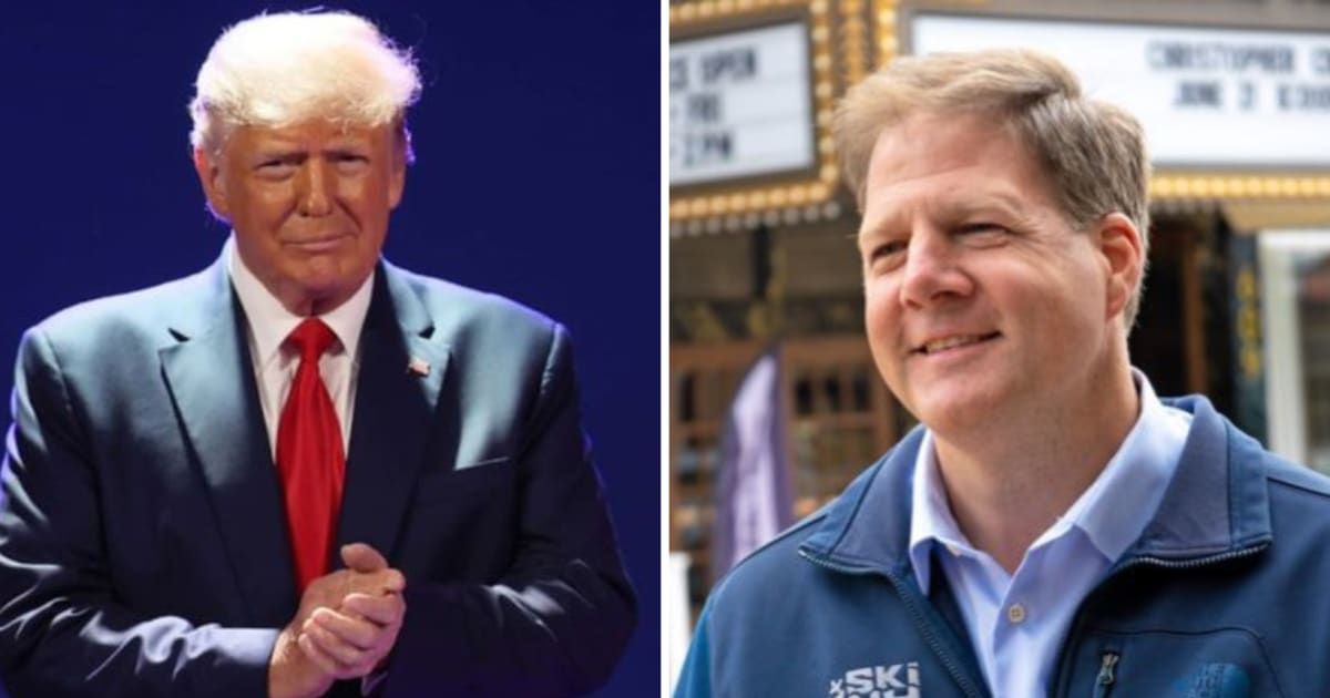 New Hampshire Governor Chris Sununu claimed that taking Donald Trump off the Maine ballot does make the former president a martyr (Chris Sununu/X, Getty Images)