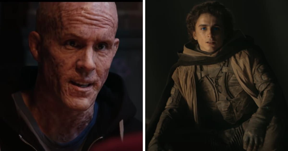 Ryan Reynolds starring 'Deadpool 3' and Timothee Chalamet's 'Dune: Part Two' are among the most awaited movies of 2024 (20th Century Studios UK, Warner Bros. Pictures/YouTube)