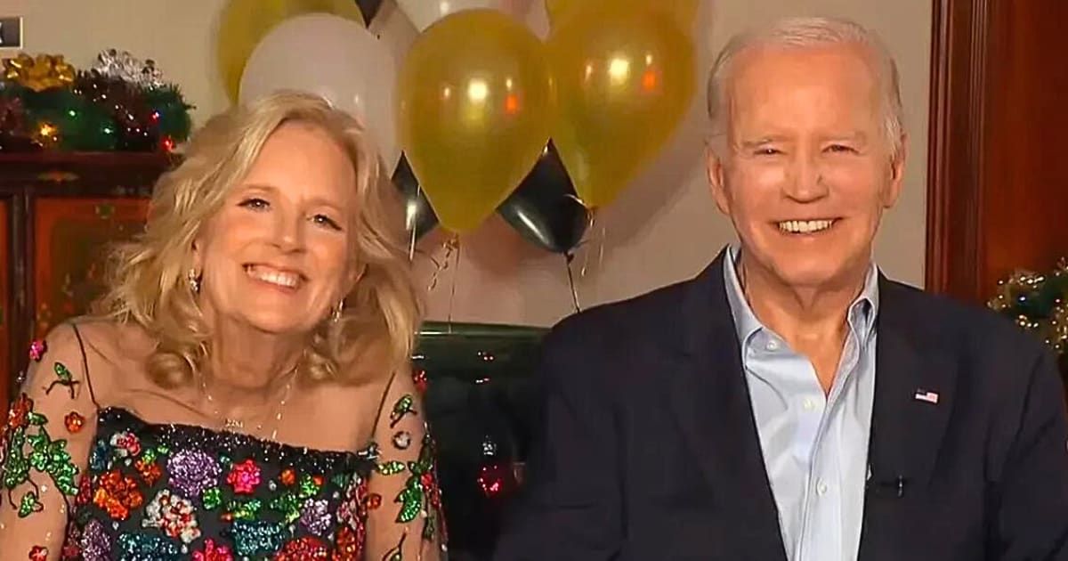 Pictured (L-R): First Lady Jill Biden and President Joe Biden (ABC News/Screengrab)