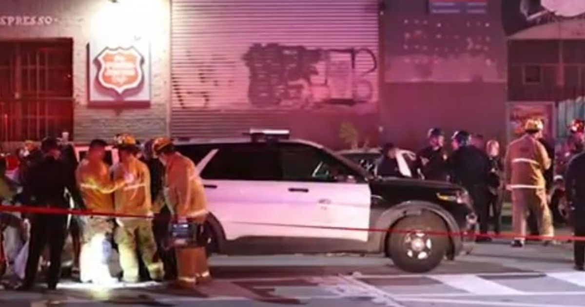 A shooting took place at a New Year's Eve gathering in Los Angeles (Screengrab/KTLA 5)