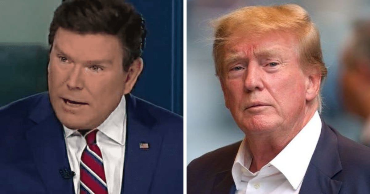 Bret Braier announces a town hall with Donald Trump in Iowa at the same time as CNN's GOP presidential primary debate (@FoxNews/YouTube, Getty Images)