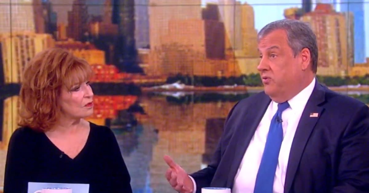 Joy Behar and Chris Christie discussed the upcoming presidential elections on the January 3, 2024 episode of 'The View' (@TheView/X)