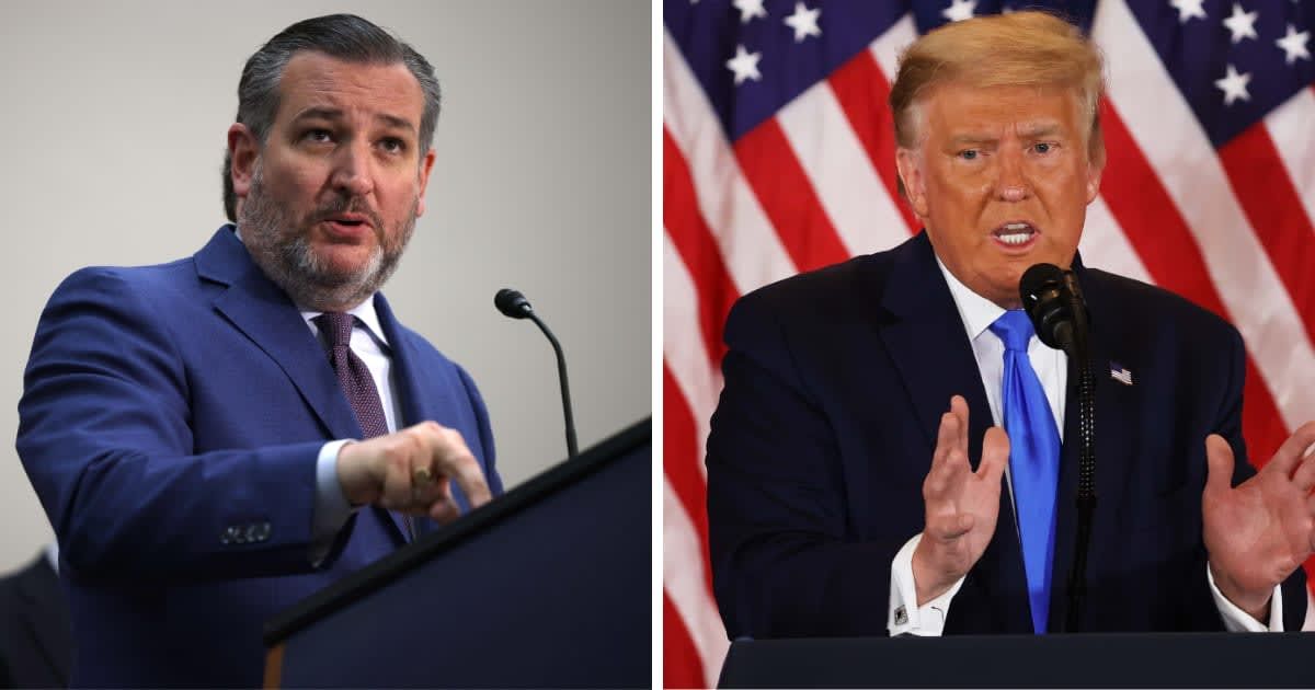 Sen Ted Cruz has slammed Colorado and Maine's decision to bar Donald Trump from the primary ballot (Getty Images)