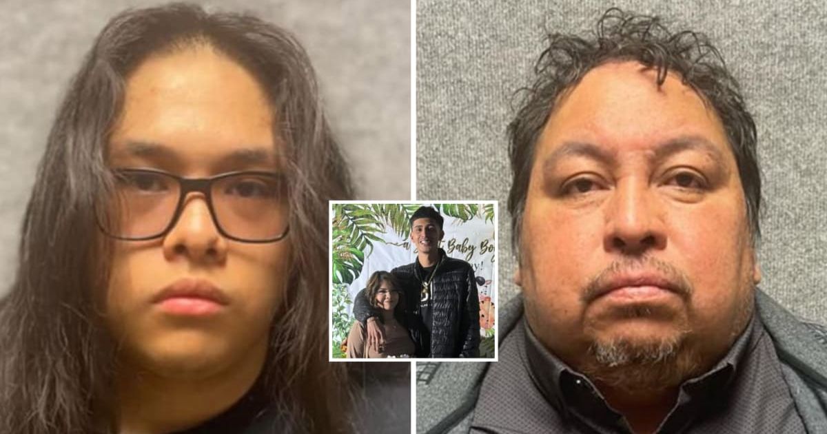 Ramon, 55, (R) and Christopher Preciado, 19, (L) have been arrested for the murder of Savanah Soto and her boyfriend Matthew Guerra (inset) (Leon Valley Police/SAPD)