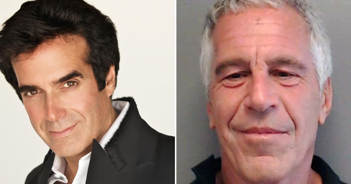 Magician David Copperfield (L) reportedly had dinner with late pedophile Jeffrey Epstein (David Copperfield/Facebook, Getty Images)