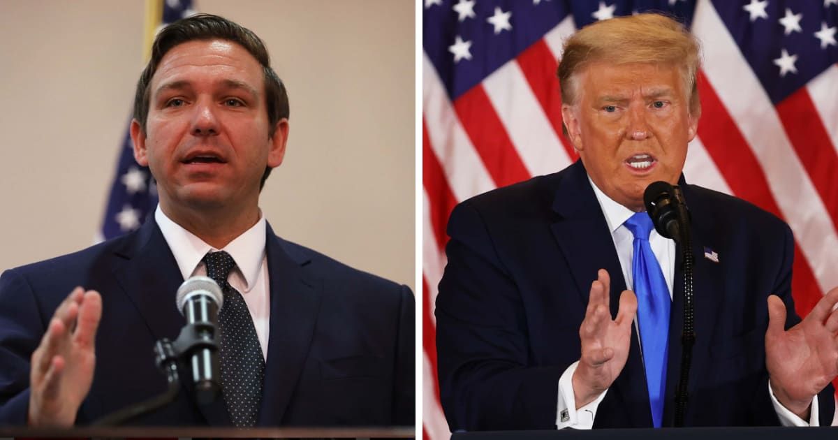 Ron DeSantis attacked Donald Trump, listing out his failures during the first presidential term (Getty Images)