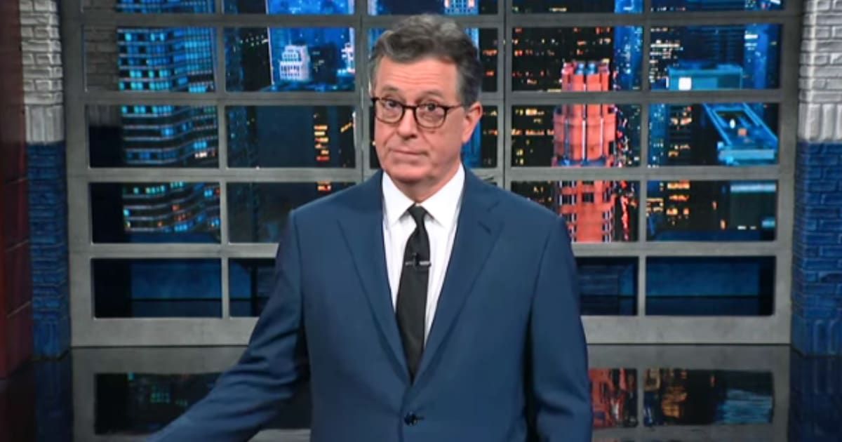 The top 5 'The Late Show Pod Show with Stephen Colbert' episodes of 2023 did not feature any female celebrity guests (@ColbertLateShow/YouTube)