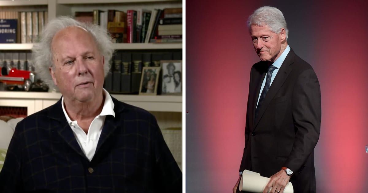  Vanity Fair's former editor Graydon Carter said that the alleged threats by former president Bill Clinton 'categorically did not happen' (Canada Files/YouTube, Getty Images)