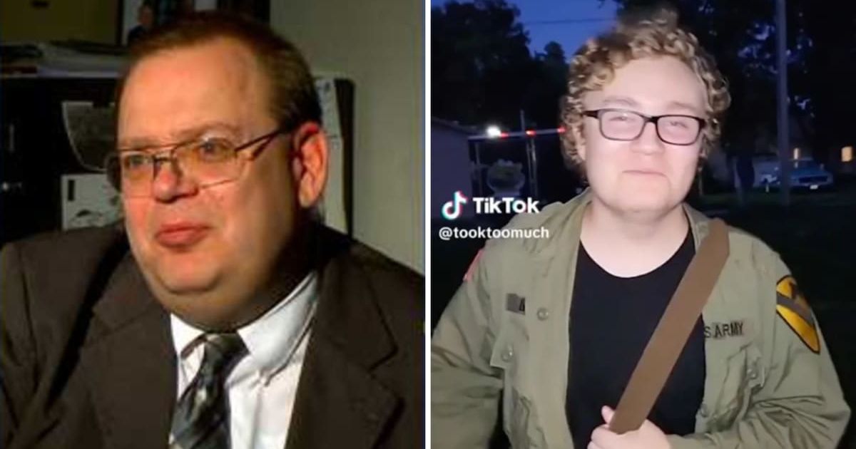 Perry High principal Dan Marburger (L) was one of seven people shot by Dylan Butler (R) (Tiktok/KCCI/YouTube)