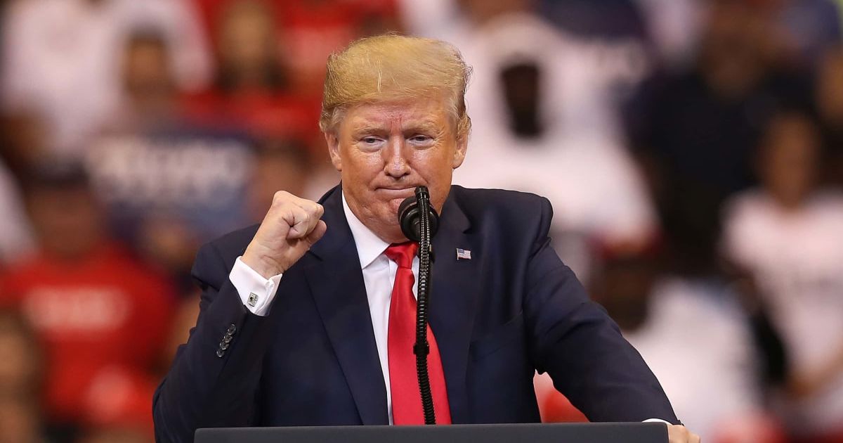  Donald Trump addressed a rally in Sioux Center, Iowa where he told his supporters that the FBI and Antifa 'led the charge' into the Capitol on January 6, 2021 (Getty Images)