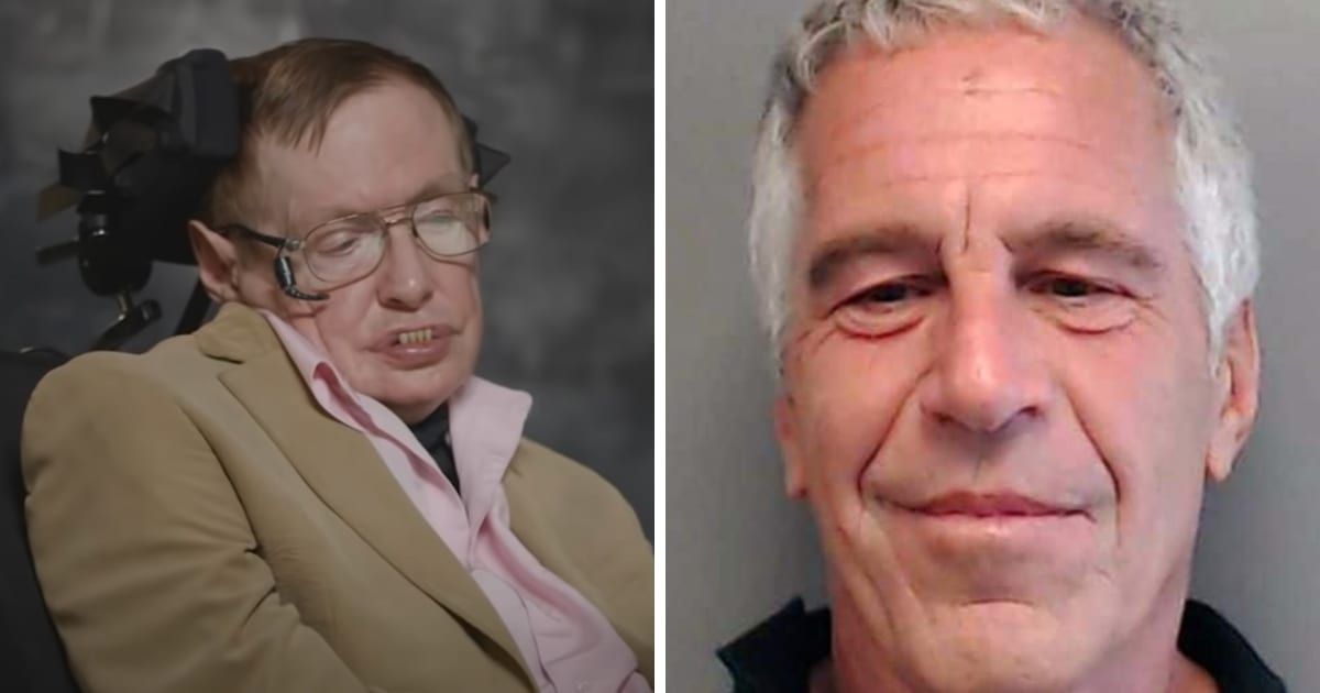 Unsealed court documents suggest Hawking may have allegedly attended 'underage orgy' hosted by Epstein (LastWeekTonight/YouTube, Florida Department of Law Enforcement)