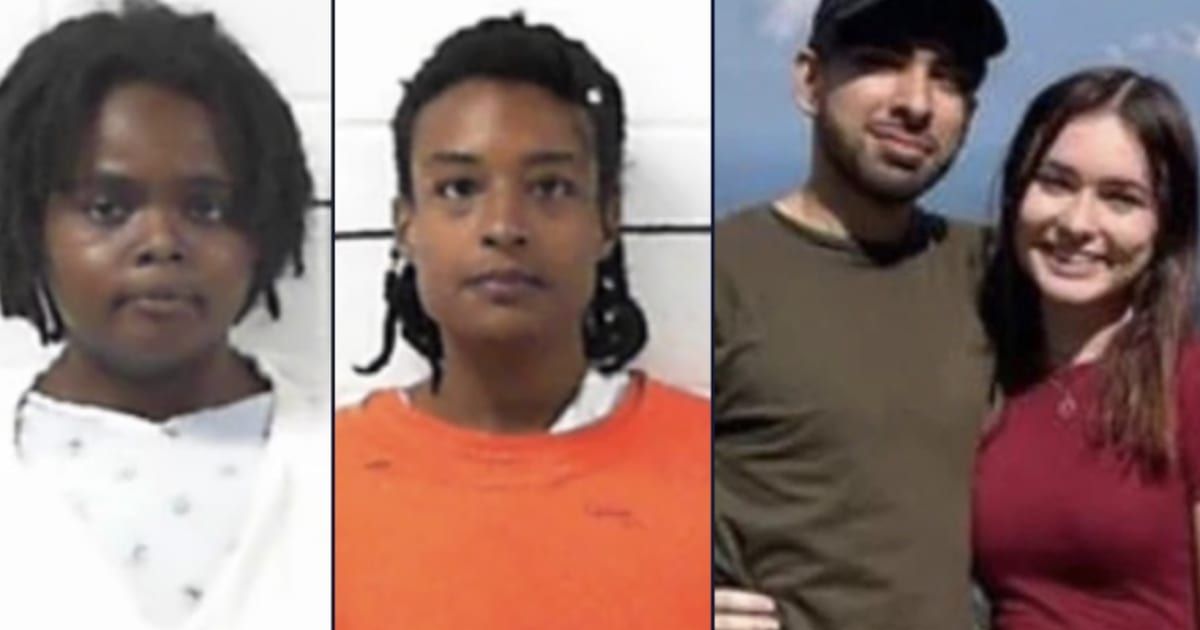 Yasmine Hider and Krystal Pinkins faked car trouble to ambush and rob Adam Simjee and his girlfriend Mikayla Paulus (Clay County Sheriff’s Office; GoFundMe)