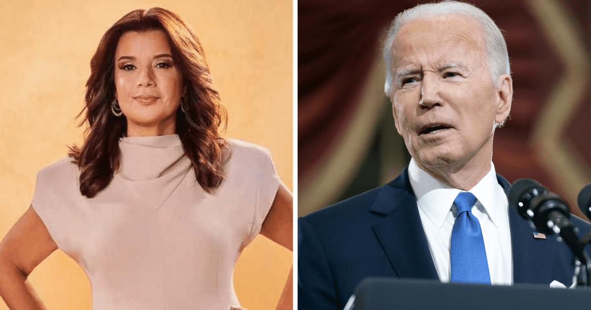 'The View' host Ana Navarro showcases her support for President Joe Biden (Twitter/@theview, Getty Images)
