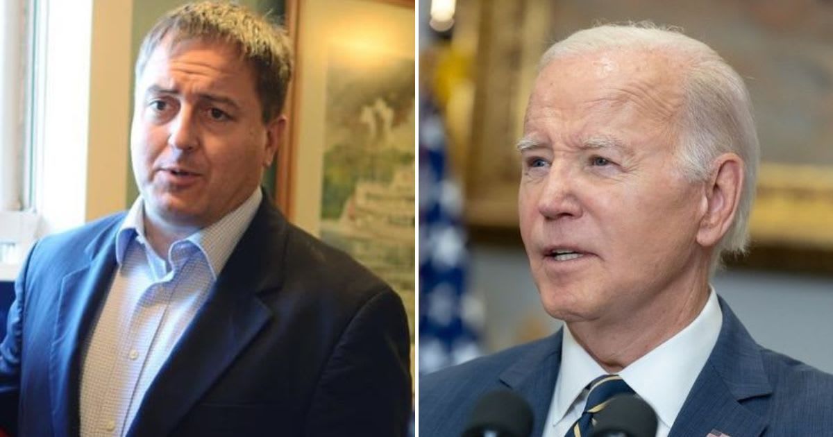 Jay Ashcroft threatened to remove President Joe Biden's name from the state's ballot (@jayashcroftmo/Instagram and Getty Images)