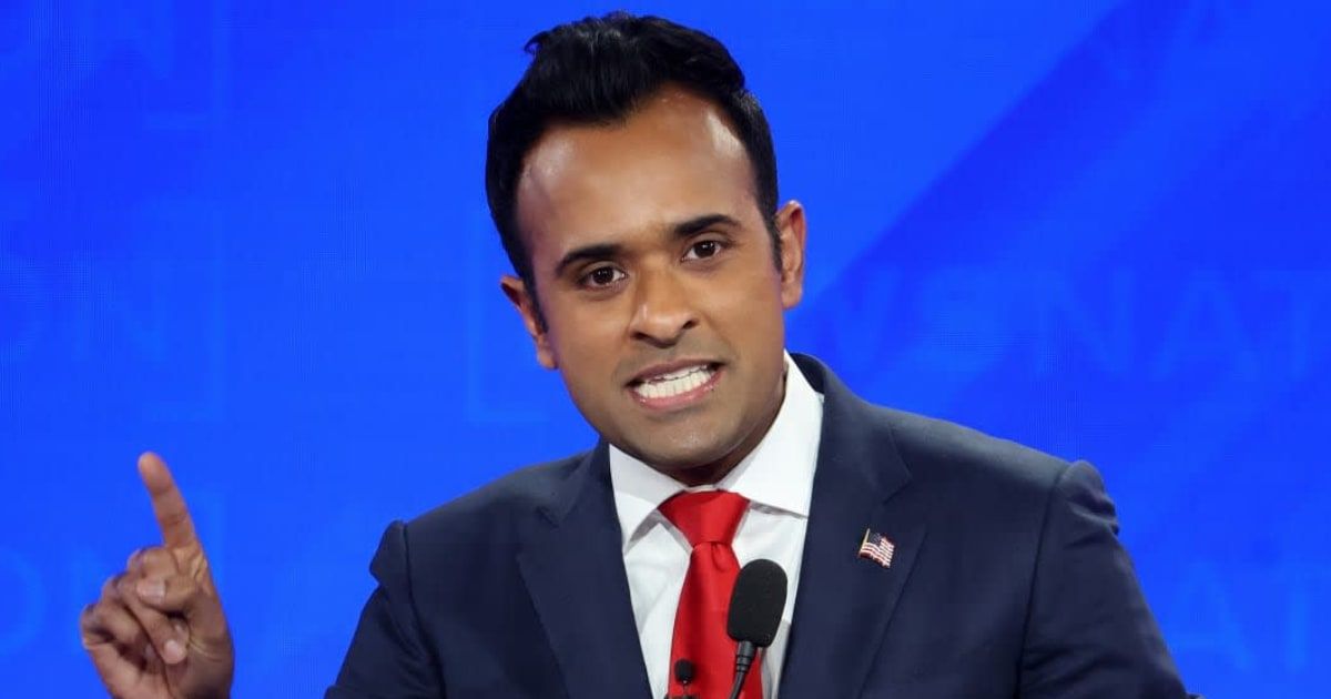 GOP White House hopeful Vivek Ramaswamy vowed to pardon the Jan 6 rioters on his first day as President if elected (Getty Images)