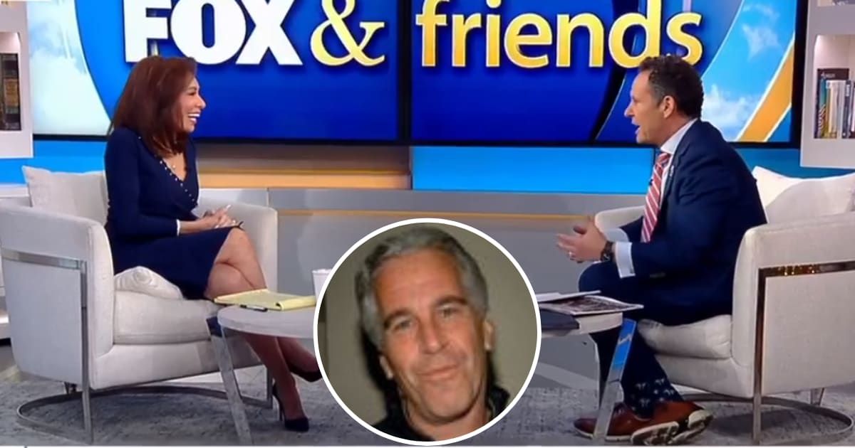 Jeanine Pirro and Brian Kilmeade discussed the names in the Jeffrey Epstein documents on the January 5, 2024 episode of 'Fox & Friends' (Screengrab/Fox News)