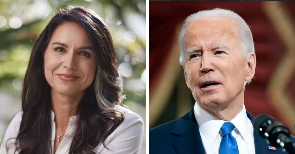 Tulsi Gabbard was lauded for brutally slamming President Joe Biden and his administration (X/@TulsiGabbard, and Getty Images)