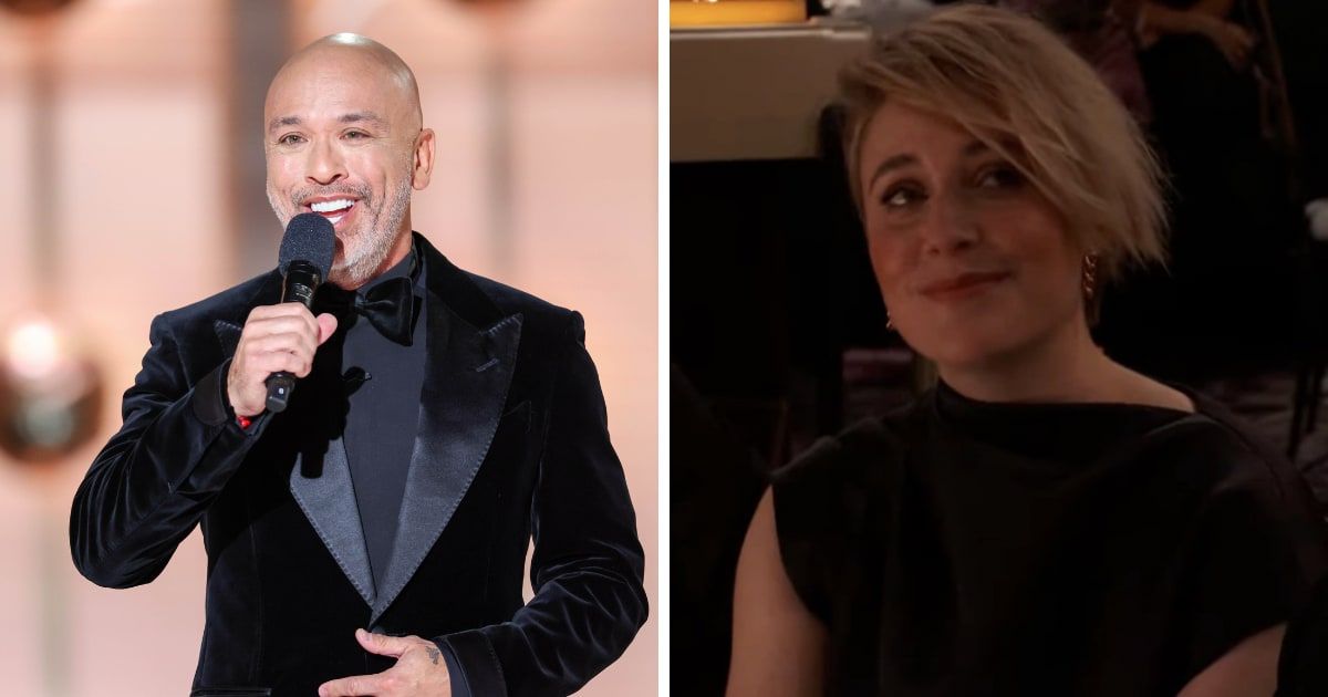 What began as harmless teasing took a cringeworthy turn once Koy targeted Gerwig and film 'Barbie' (Getty Images, Access Hollywood/YouTube)