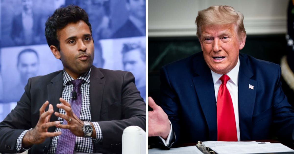 Vivek Ramaswamy vowed to uphold Donald Trump's legacy if elected to the White House this year (Getty Images)