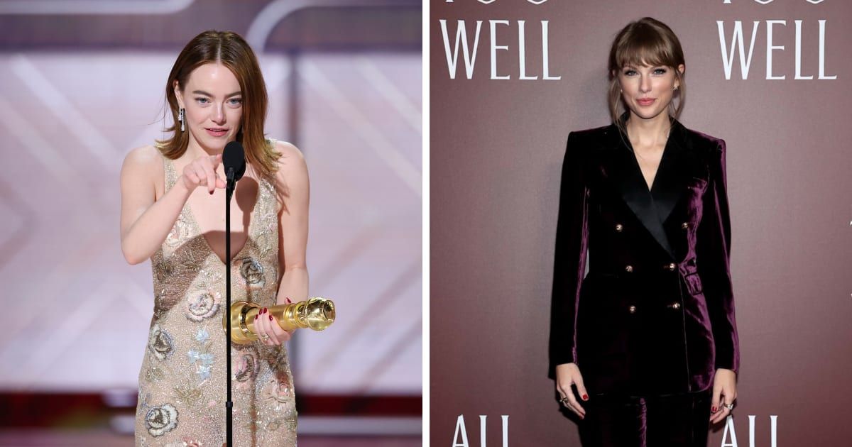 Emma Stone jokingly branded Swift an 'a*****e' for enthusiastically applauding her Best Actress victory for 'Poor Things' (Getty Images)