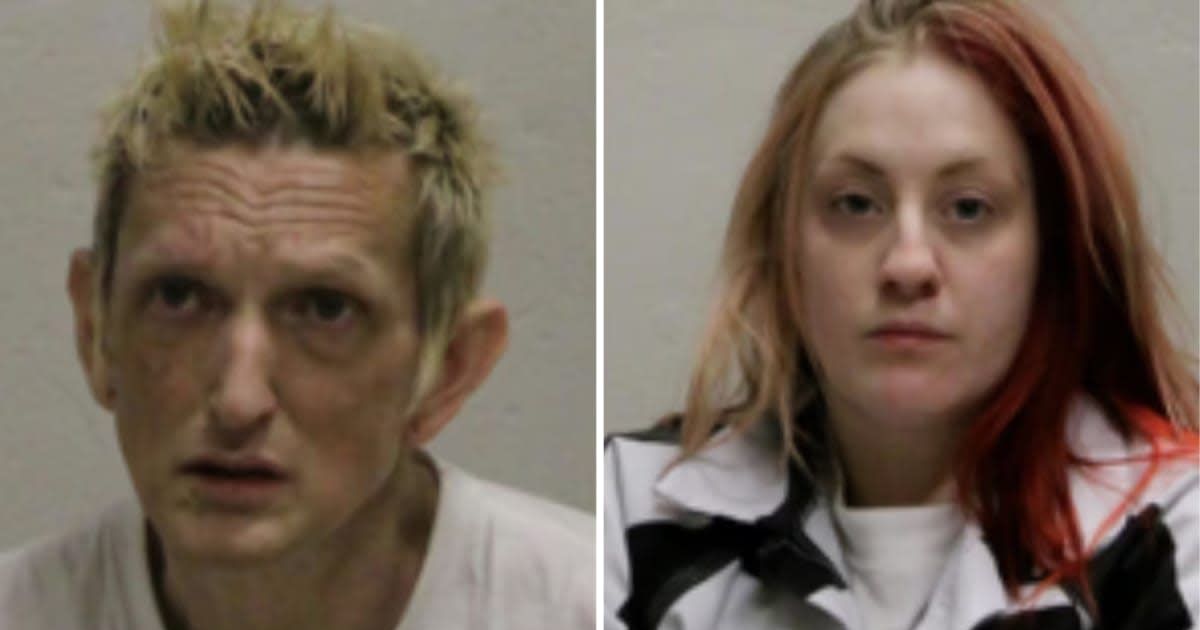 Garrett Moulder and Elizabeth Dye were arrested after authorities found more than 105 grams of fentanyl in their home (Clay County Sheriff's Office)