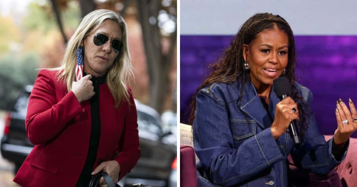 Marjorie Taylor Greene shared her remarks following Michelle Obama's appearance on a podcast (Getty Images)