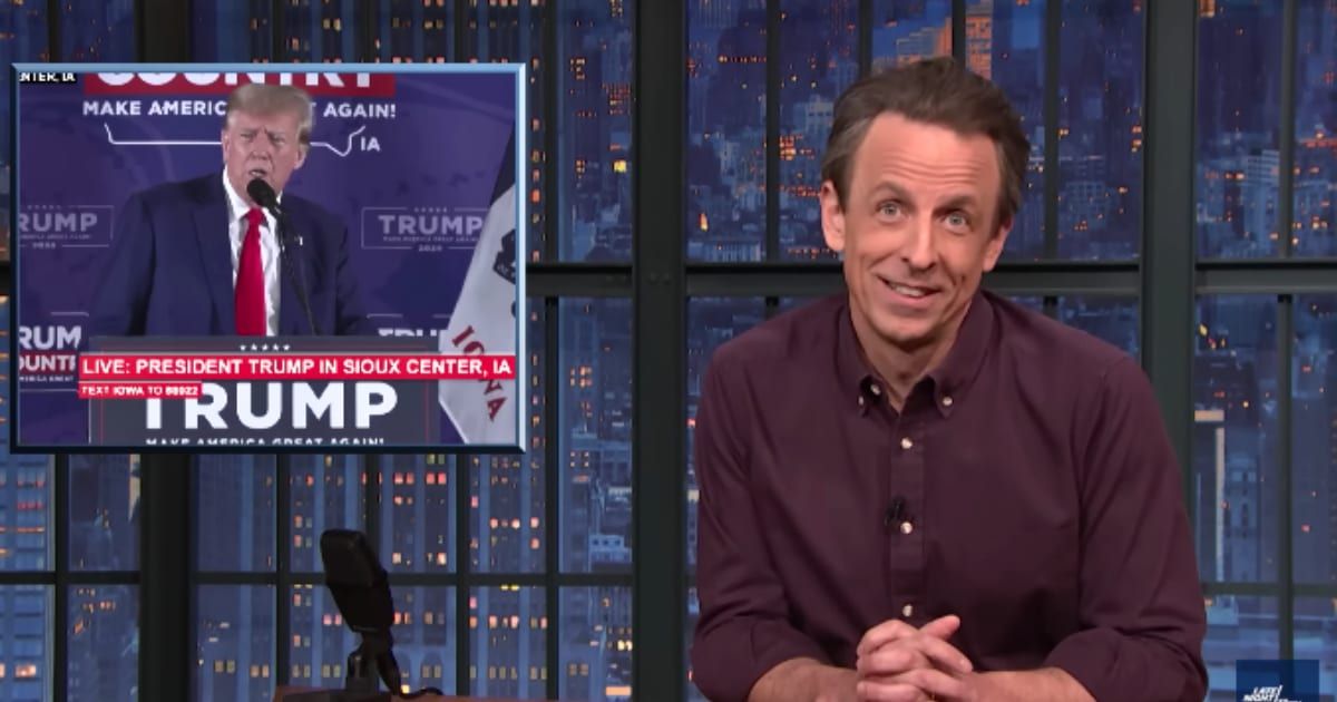 Seth Meyers did not hold back as he poked fun at Donald Trump in the latest episode (@LateNightSeth/YouTube)