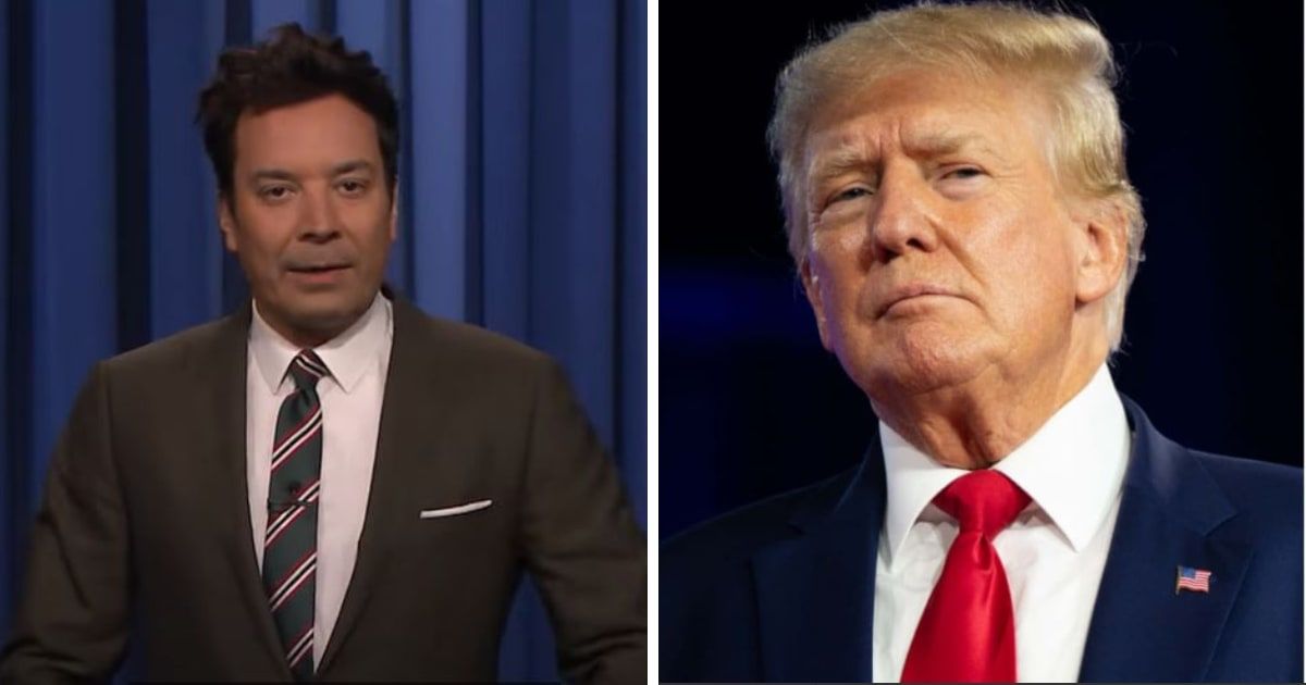 Jimmy Fallon humorously addressed former President Donald Trump's reported agitation during an immunity hearing (@fallontonight/YouTube, Getty Images)