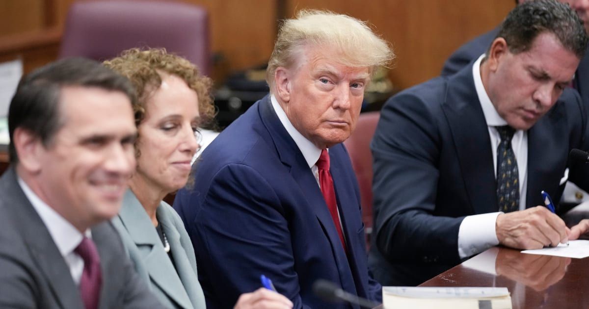 Former President Donald Trump may take the unusual step of delivering his own closing arguments on Thursday, January 11. (Photo by Seth Wenig-Pool/Getty Images)