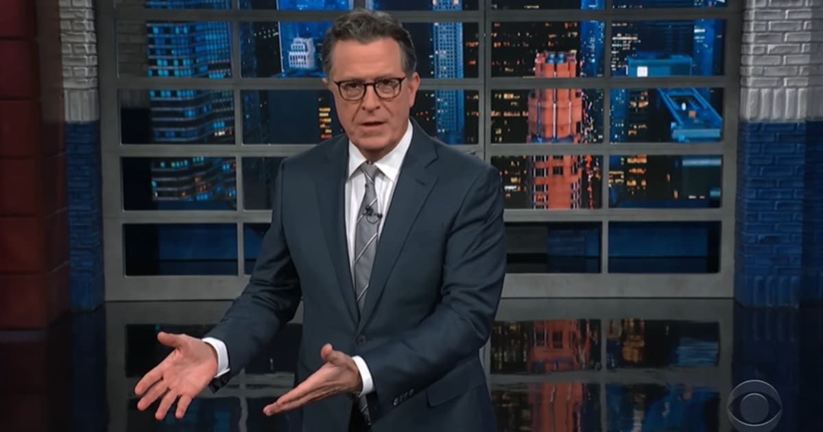 Stephen Colbert humorously compared the Alaska Airlines issue to the Hindenburg incident (The Late Show with Stephen Colbert)