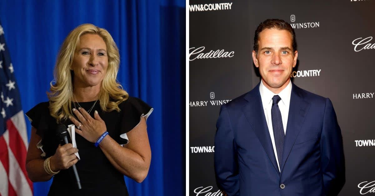 Marjorie Taylor Greene addresses Hunter Biden walking out of the courtroom before she could question him at the GOP Oversight hearting (Getty Images)