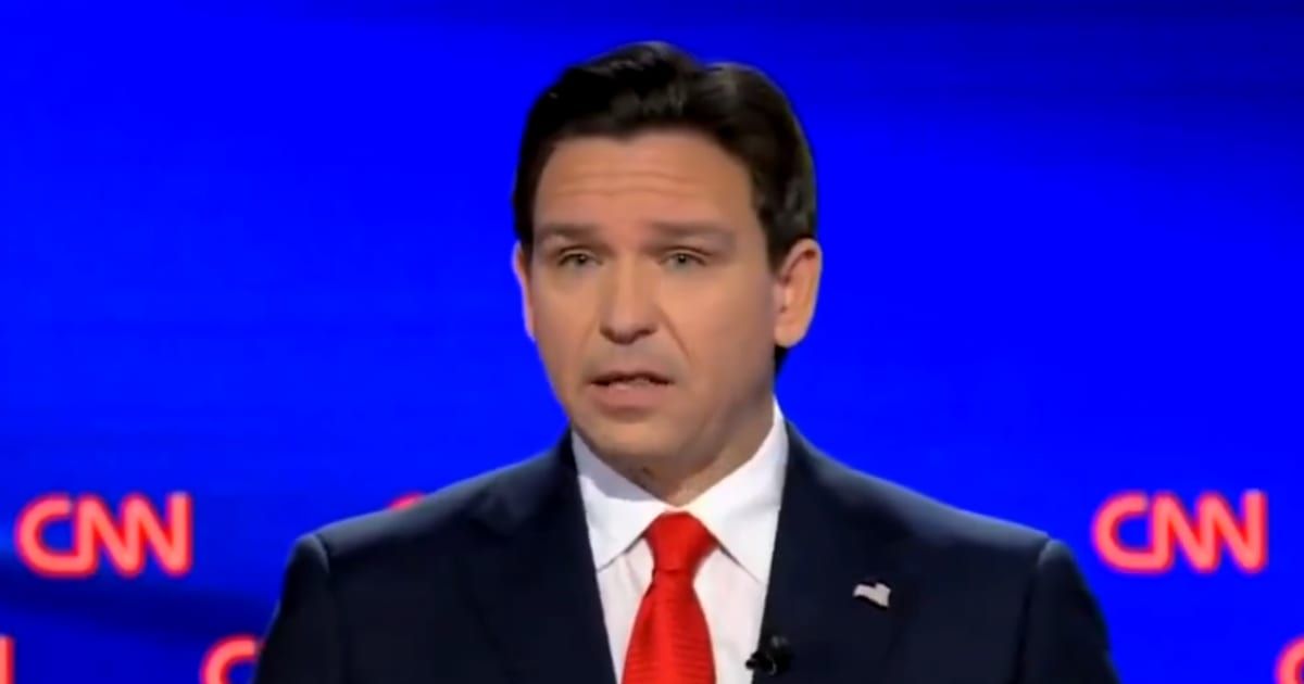 Ron DeSantis at the fifth GOP presidential debate on January 10, 2024 at Des Moines, Iowa (Screengrab/@RonDeSantis/X)