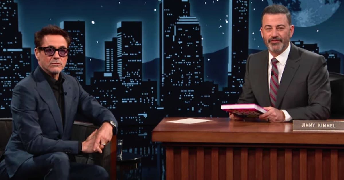 Robert Downey Jr visted 'Jimmy Kimmel Live' on the night of January 10 (@JimmyKimmelLive/YouTube)